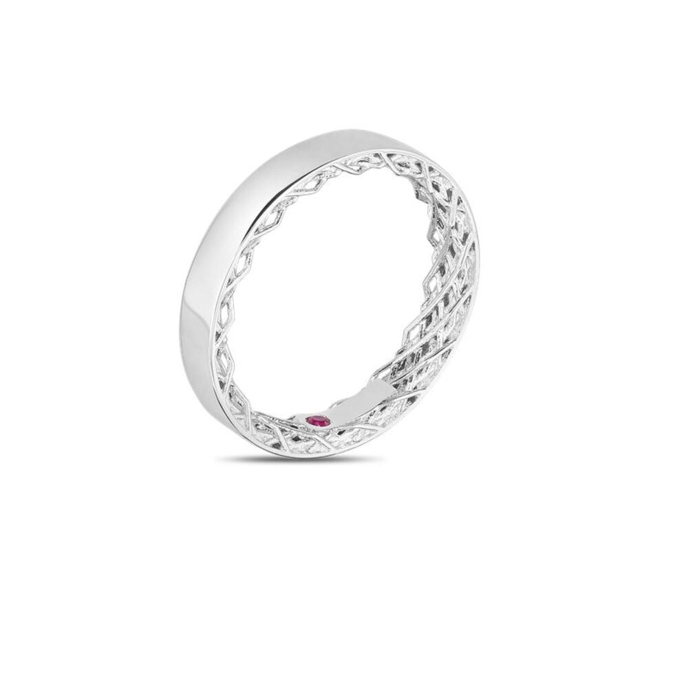 Roberto Coin 18K White Gold Golden Gate Ring 6.5